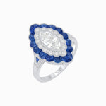 Load image into Gallery viewer, Antique Inspired Marquise Cut Diamond and Cocktail Ring - Shahin Jewelry
