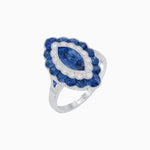 Load image into Gallery viewer, Antique Inspired Marquise Cut Gemstone Cocktail Ring - Shahin Jewelry
