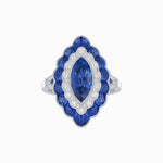 Load image into Gallery viewer, Antique Inspired Marquise Cut Gemstone Cocktail Ring - Shahin Jewelry
