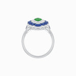 Load image into Gallery viewer, Antique Inspired Marquise Cut Gemstone Cocktail Ring - Shahin Jewelry
