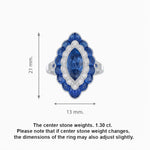 Load image into Gallery viewer, Antique Inspired Marquise Cut Gemstone Cocktail Ring - Shahin Jewelry
