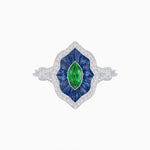 Load image into Gallery viewer, Antique Inspired Marquise Cut Gemstone Ring - Shahin Jewelry
