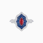 Load image into Gallery viewer, Antique Inspired Marquise Cut Gemstone Ring - Shahin Jewelry
