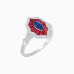 Load image into Gallery viewer, Antique Inspired Marquise Cut Gemstone Ring - Shahin Jewelry
