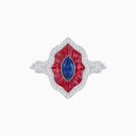 Load image into Gallery viewer, Antique Inspired Marquise Cut Gemstone Ring - Shahin Jewelry
