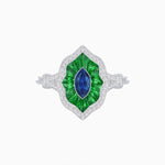 Load image into Gallery viewer, Antique Inspired Marquise Cut Gemstone Ring - Shahin Jewelry
