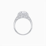 Load image into Gallery viewer, Antique Inspired Octagonal Round Center Mounting Ring with Hand Engraving - Shahin Jewelry