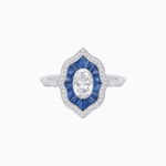 Load image into Gallery viewer, Antique Inspired Oval Cut Diamond Ring - Shahin Jewelry
