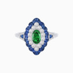 Load image into Gallery viewer, Antique Inspired Oval Cut Gemstone Cocktail Ring - Shahin Jewelry
