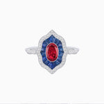 Load image into Gallery viewer, Antique Inspired Oval Cut Gemstone Ring - Shahin Jewelry
