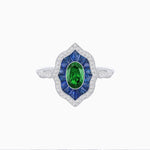 Load image into Gallery viewer, Antique Inspired Oval Cut Gemstone Ring - Shahin Jewelry
