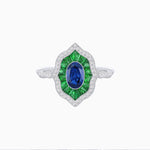 Load image into Gallery viewer, Antique Inspired Oval Cut Gemstone Ring - Shahin Jewelry
