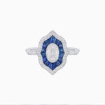 Load image into Gallery viewer, Antique Inspired Oval Cut Illusion Diamond Ring - Shahin Jewelry
