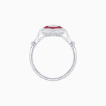 Load image into Gallery viewer, Antique Inspired Oval Cut Illusion Diamond Ring - Shahin Jewelry
