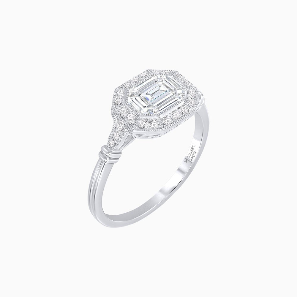 Antique Inspired Ring Diamond Ring - Shahin Jewelry