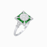 Load image into Gallery viewer, Antique Inspired Ring In Illusion Setting - Shahin Jewelry
