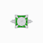 Load image into Gallery viewer, Antique Inspired Ring In Illusion Setting - Shahin Jewelry
