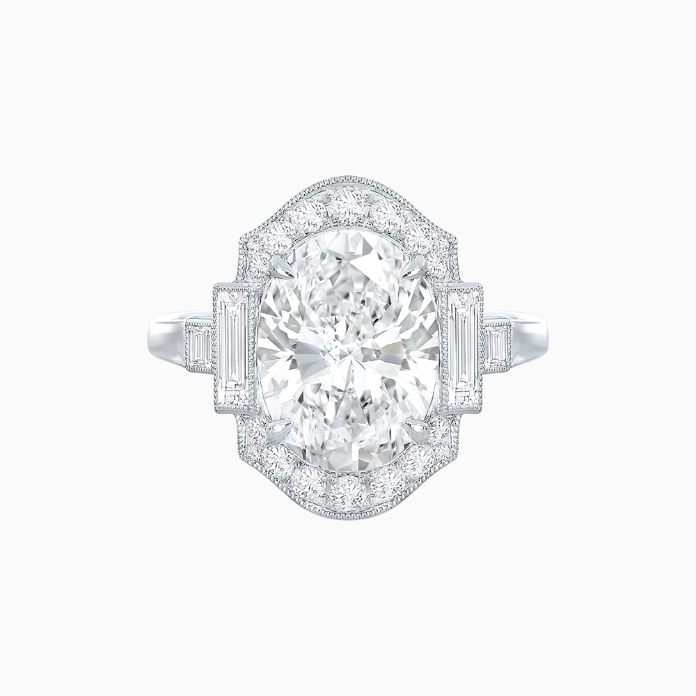 Antique Inspired Ring with Diamond - Shahin Jewelry