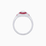 Load image into Gallery viewer, Antique Inspired Ring with Diamond and Gemstone - Shahin Jewelry
