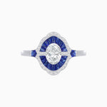 Load image into Gallery viewer, Antique Inspired Ring with Diamond and Gemstone - Shahin Jewelry
