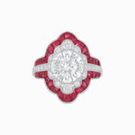 Load image into Gallery viewer, Antique Inspired Ring with Diamond and Gemstone - Shahin Jewelry
