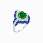 Load image into Gallery viewer, Antique Inspired Ring With Gemstone - Shahin Jewelry
