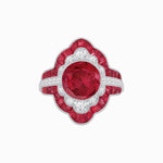 Load image into Gallery viewer, Antique Inspired Ring With Gemstone - Shahin Jewelry
