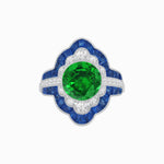 Load image into Gallery viewer, Antique Inspired Ring With Gemstone - Shahin Jewelry
