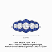 Antique Inspired Ring with Gemstone - Shahin Jewelry