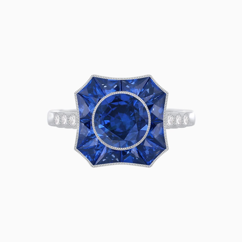 Antique Inspired Ring With Gemstone - Shahin Jewelry