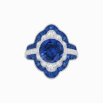 Load image into Gallery viewer, Antique Inspired Ring With Gemstone - Shahin Jewelry
