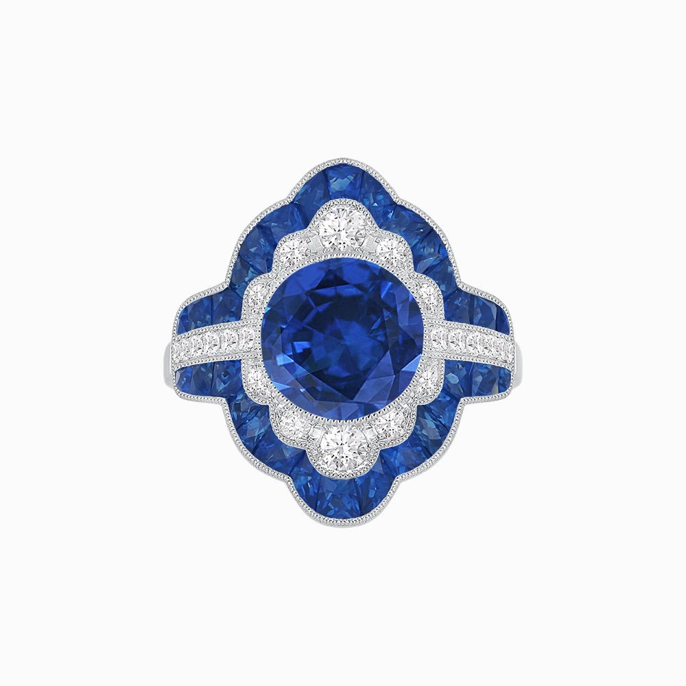 Antique Inspired Ring With Gemstone - Shahin Jewelry