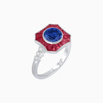 Load image into Gallery viewer, Antique Inspired Ring With Gemstone - Shahin Jewelry
