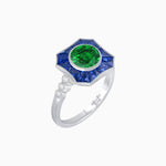 Load image into Gallery viewer, Antique Inspired Ring With Gemstone - Shahin Jewelry
