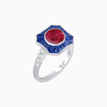 Load image into Gallery viewer, Antique Inspired Ring With Gemstone - Shahin Jewelry
