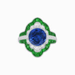 Load image into Gallery viewer, Antique Inspired Ring With Gemstone - Shahin Jewelry
