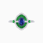 Load image into Gallery viewer, Antique Inspired Ring with Oval Gemstone - Shahin Jewelry
