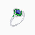 Load image into Gallery viewer, Antique Inspired Ring with Oval Gemstone - Shahin Jewelry
