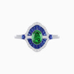 Load image into Gallery viewer, Antique Inspired Ring with Oval Gemstone - Shahin Jewelry
