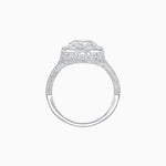 Load image into Gallery viewer, Antique Inspired Round Cut Milgrain Diamond Halo Ring - Shahin Jewelry