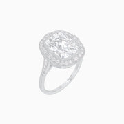 Antique Style Blue Sapphire Engagement Ring With Diamond - Shahin Jewelry