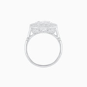 Antique Style Blue Sapphire Engagement Ring With Diamond - Shahin Jewelry