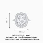 Antique Style Engagement Ring With Diamond - Shahin Jewelry