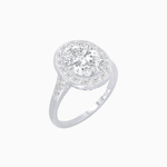 Load image into Gallery viewer, Antique Style Gemstone Engagement Ring With Diamond - Shahin Jewelry
