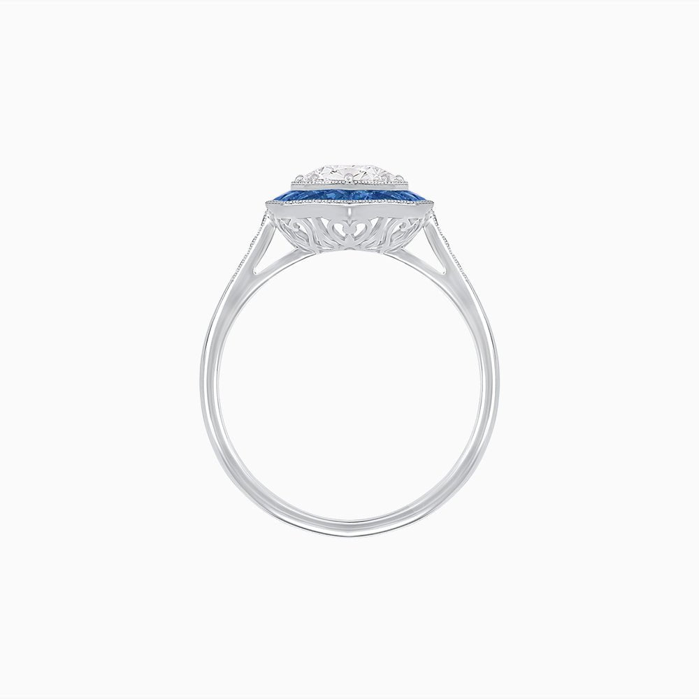 Are Deco Octagonal Shaped Ring with Diamond - Shahin Jewelry