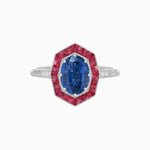 Load image into Gallery viewer, Are Deco Octagonal Shaped Ring with Gemstone - Shahin Jewelry
