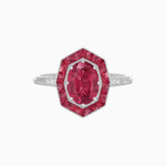 Load image into Gallery viewer, Are Deco Octagonal Shaped Ring with Gemstone - Shahin Jewelry
