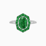 Load image into Gallery viewer, Are Deco Octagonal Shaped Ring with Gemstone - Shahin Jewelry
