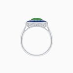 Load image into Gallery viewer, Art Deco Cushion Cut Ring with French-Cut Gemstone Halo and Diamond Accents - Shahin Jewelry