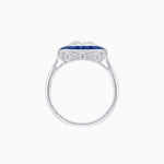 Load image into Gallery viewer, Art Deco Cushion Cut Ring with French-Cut Gemstone Halo and Diamond Accents - Shahin Jewelry